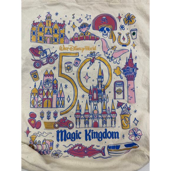 Starbucks x Disney Magic Kingdom 50th Anniversary Canvas Tote Bag main image 4